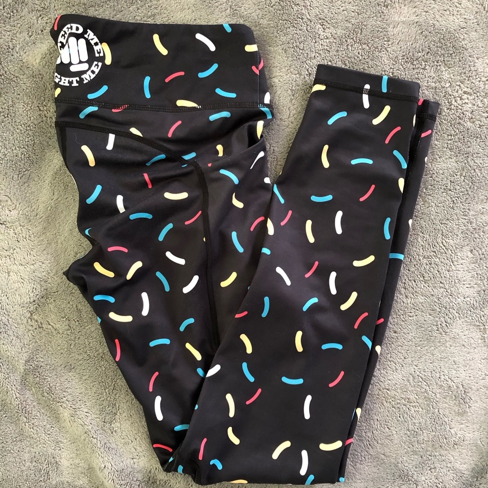 Feed Me Fight Me Donut Sprinkle leggings fmfm